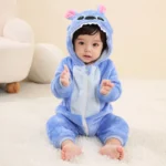 Baby Stitch Cartoon Romper – Animal Cosplay Jumpsuit for Christmas