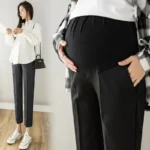 Maternity Work Pants – Adjustable Office Trousers for Pregnant Women